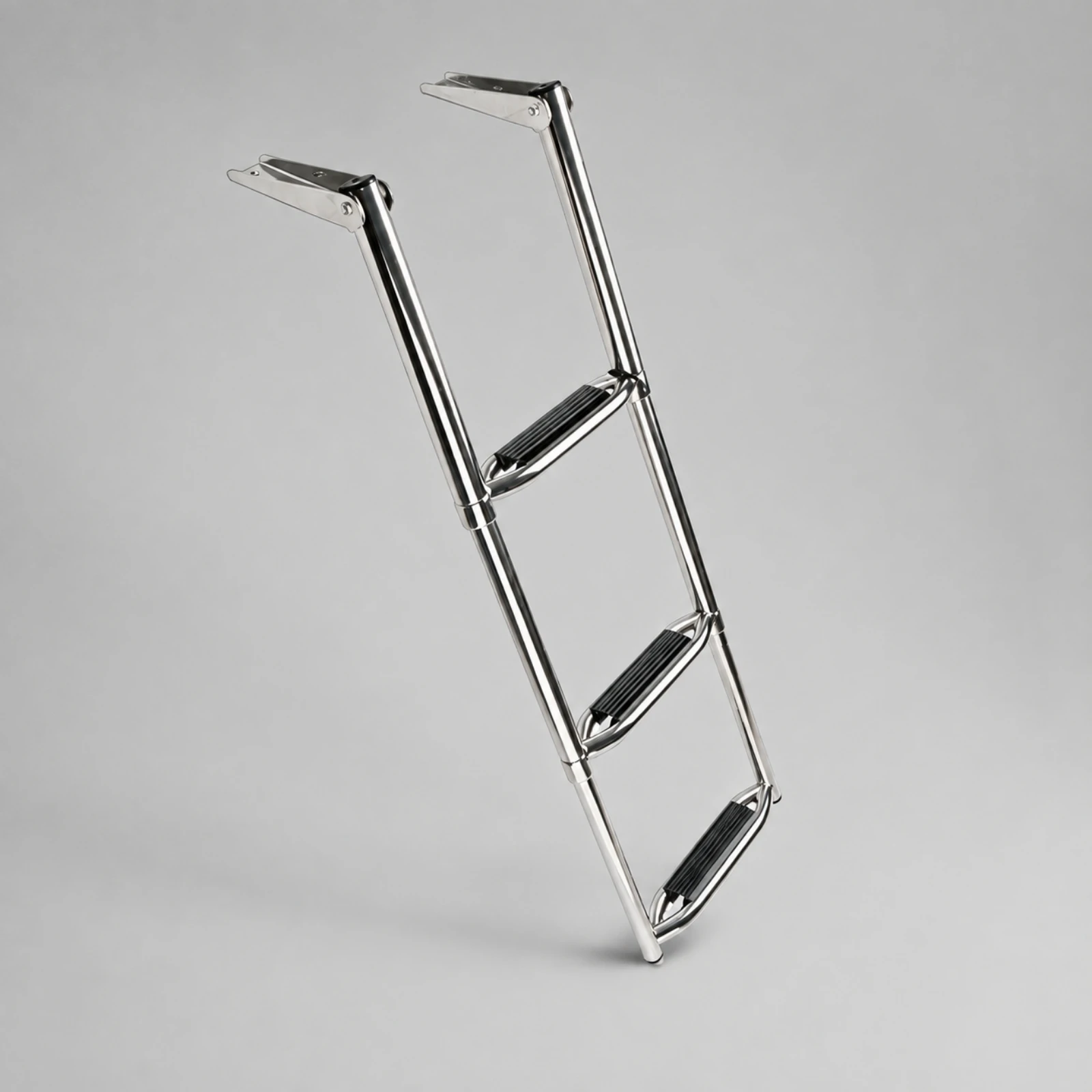 Telescopic Boat Ladder Anti-Slip Stainless Steel Boat Ladder Compact Easy Storage for Boaters, Boats, Yachts view 5
