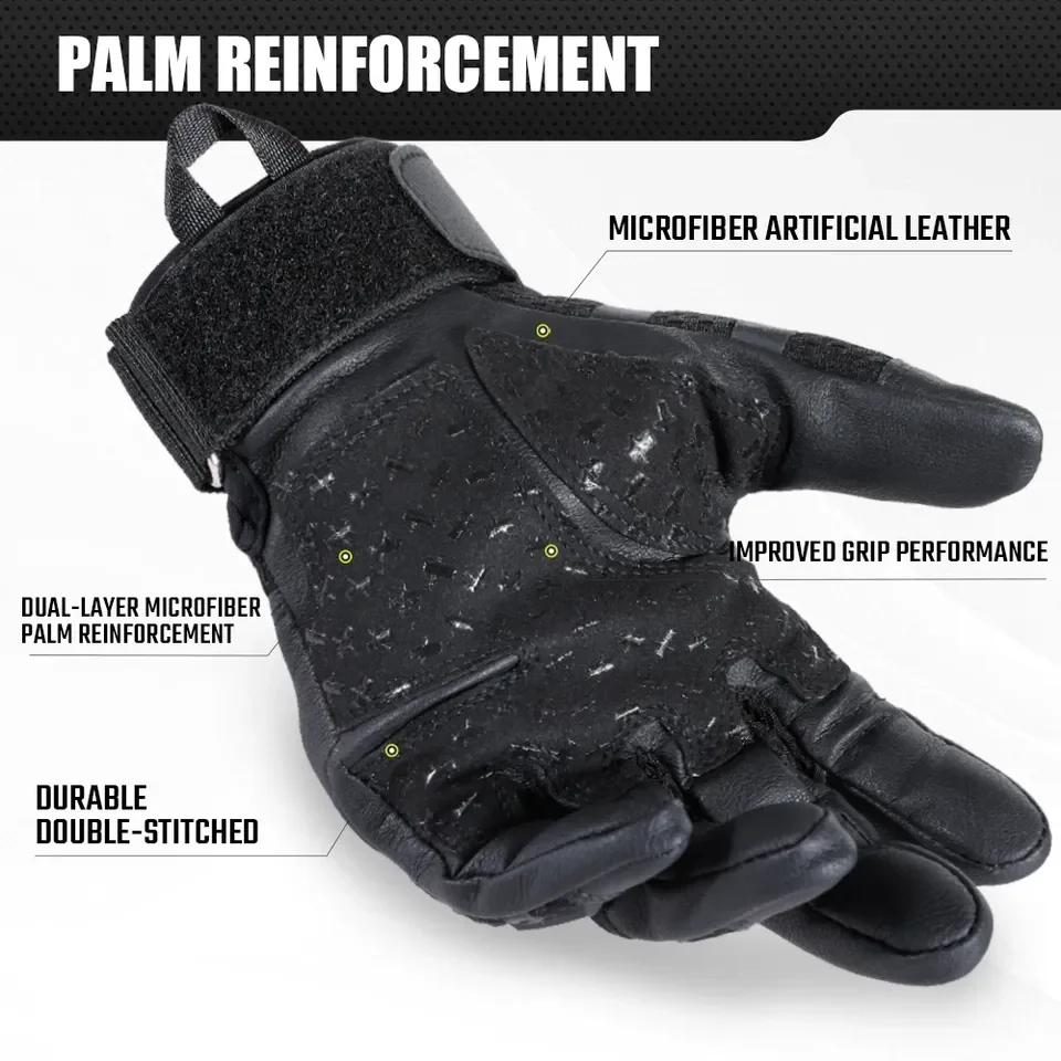 

Outdoor Tactical Gloves Touch Screen PU Leather 2026Sport Hunting Hiking Combat Airsoft Shooting Cycling Hard Shell Non-slip
