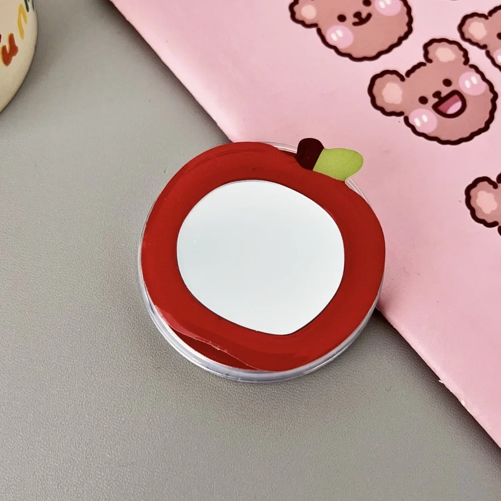 Cute Apple Mirror For Magsafe Magnetic Phone Griptok Grip Tok Stand For iPhone 16 Foldable Wireless Charging Case Holder Ring