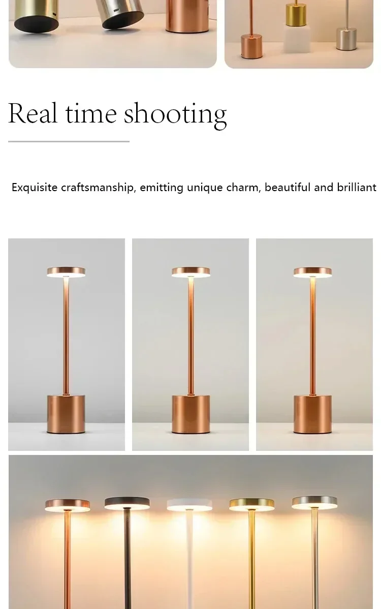 Rechargeable LED Night Light Touch Table Lamp Writing Lamp Bedside Creative Ambient Lights Bar Outdoor Decoration Night Lighting