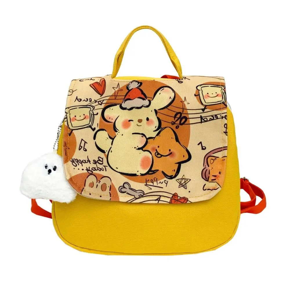 Large Capacity Cartoon Backpack Fashion Multifunctional Puppy Backpack Canvas Printed Children's Kindergarten Backpack Gift