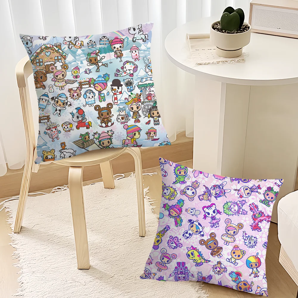 Japan Tokidokis Pillow Case Sofa Decorative Home Double-sided Printing Short Plush Cushion Cover