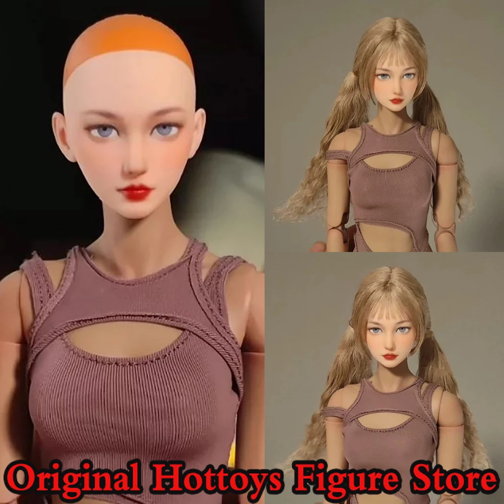 

In Stock 1/6 Scale Women Soldier Head Sculpture Mixed Blood Beauty Head Carving For 12-inches Action Figure Model Doll Body