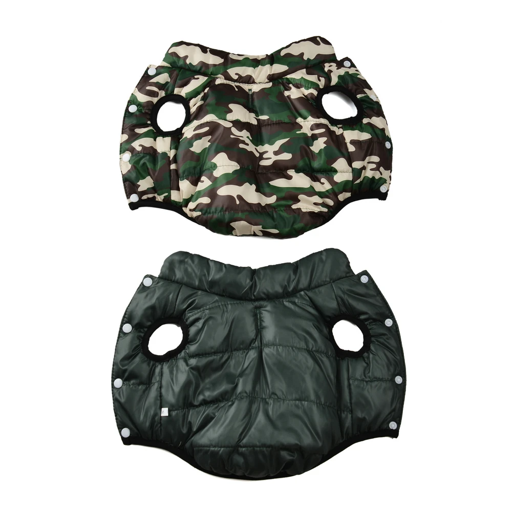 Wasserdichte warme Hundekleidung für kleine und mittelgroße Hunde, wendbare Winter-Haustierjacke, gepolsterte Weste, leichtes Welpenmantel-Kostüm – Detail 18
