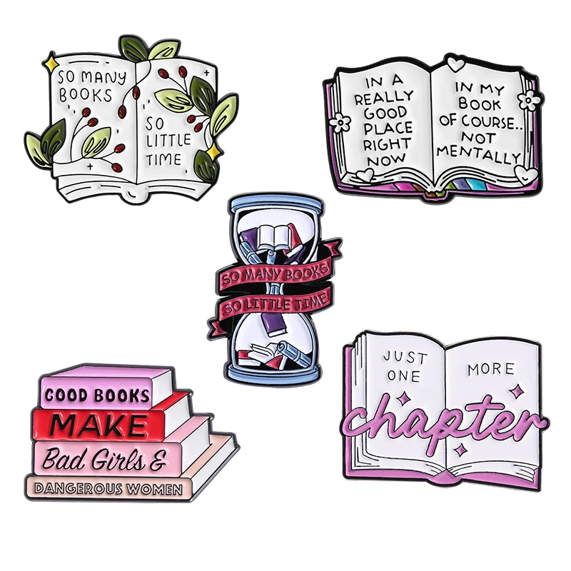 Брошь-so-many-books-so-little-time-эмалированные-булавки-забавные-книги-цитаты-броши-одежда-значок-на-лацкане-ювелирное-изделие-подарок-для-любителей-книг