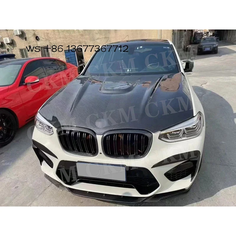 

Car Accessories Body Kits X3 G01 X4 G02 F97 X F98 X4M 2019+ Carbon Fiber Front Engine Hood Cover Bonnet Cap