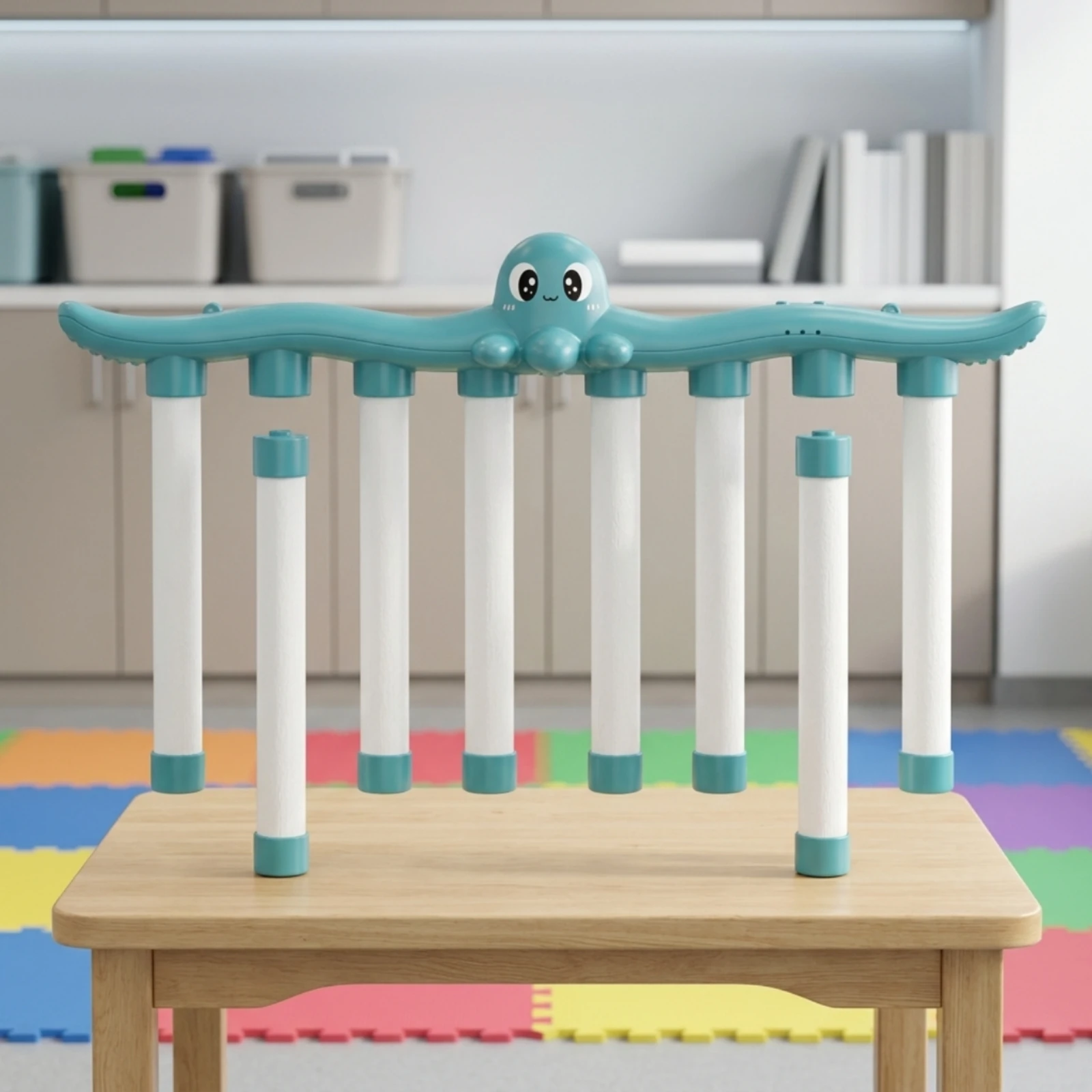 Octopus Reaction Game Fast-Paced Reaction Game with Grab Rods Sturdy Portable for Families, Indoor Play