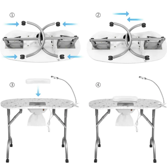 nail salon folding nail table portable manicure table with nail dust collector