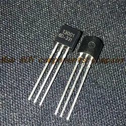 Transistor triode MJE13001 13001 TO-92 TO92 E13001, 20 pièces/lot, nouveau, original, en Stock