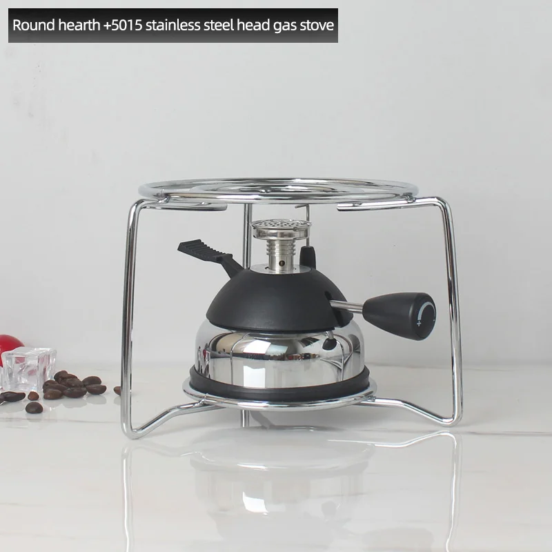 Stainless Steel Head Mini Portable Coffee Stove Mocha Pot Heating Hand Rinsing Pot Gas Stove Household Stove 1200C Gas Stove