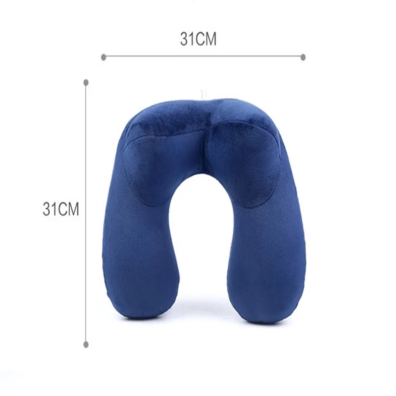 1 Set U-Shape Travel Pillow For Airplane Inflatable Neck Pillow With Eye Mask Earbuds Travel Accessories Comfortable Pillow