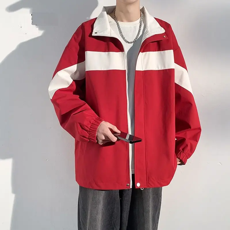 

Двусторонняя одежда, мужская куртка, осень-весна, американский модный брендовый воротник-стойка, одежда для скалолазания, молодежная модная одежда-стойка