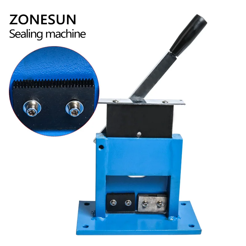 ZONESUN Aluminum Tube Sealing Machine Teeth Paste Tube Sealer Aluminum Stamping Sealer with Expiration Codes Manual Sealer