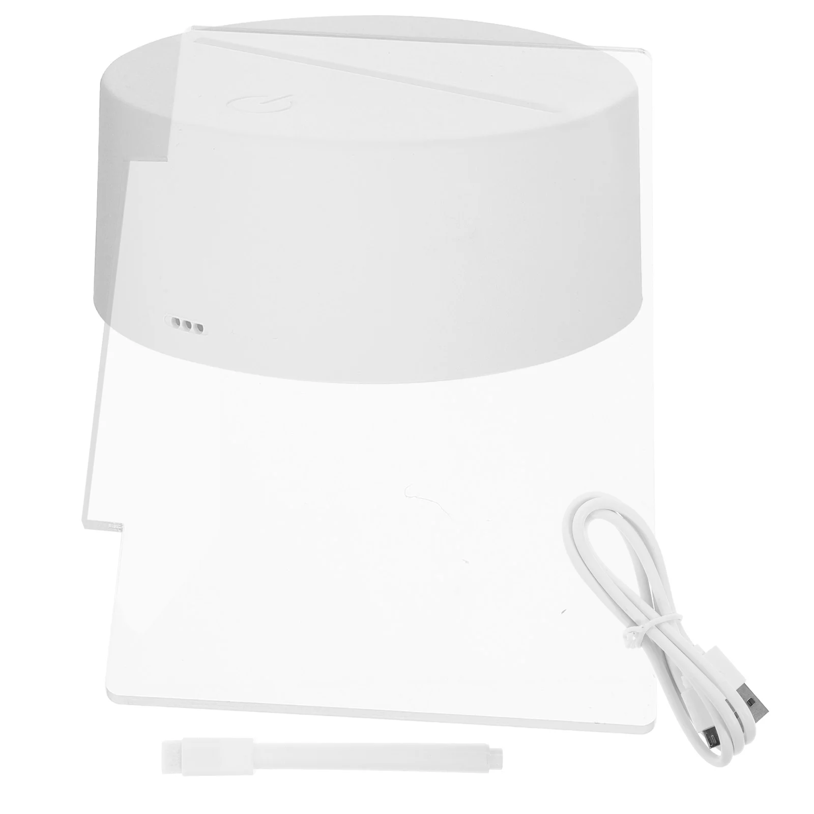 

Message Board Lamp Dry Erase Socket Note Write on Memo Touch Plastic with Desktop