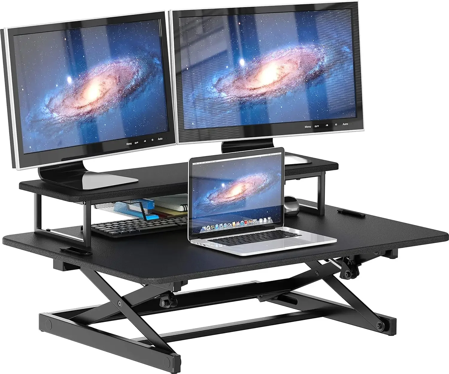 

36-Inch Height Adjustable Standing Desk Sit to Stand Riser Converter Workstation