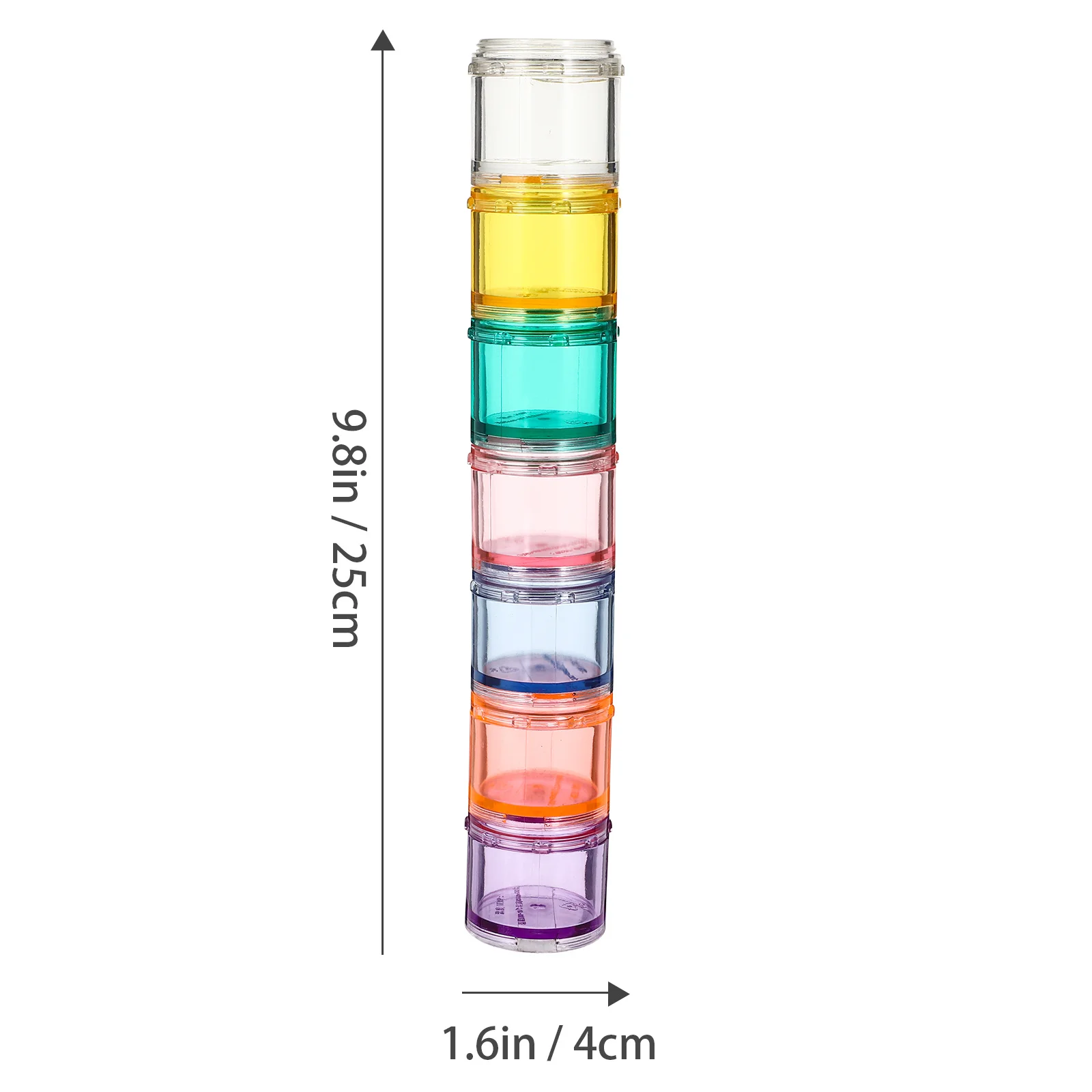 حاوية أدوية قابلة للتكديس مكونة من 7 شبكات، منظم أسبوعي، صندوق حبوب متعدد الأقسام، منظم تخزين محمول قابل للتكديس #2
