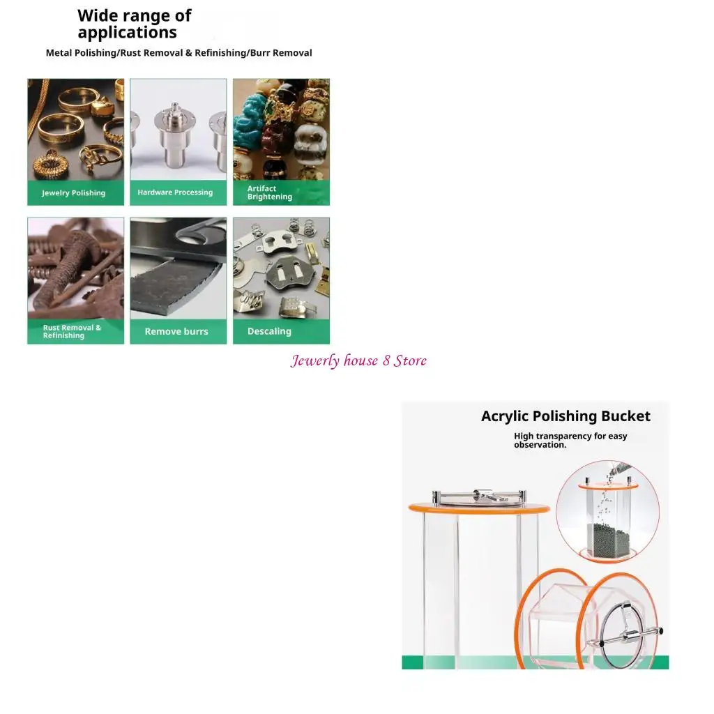 

Промышленный акриловый полировальный барабан портативный роторный полировщик для изготовления ювелирных изделий в мастерской по