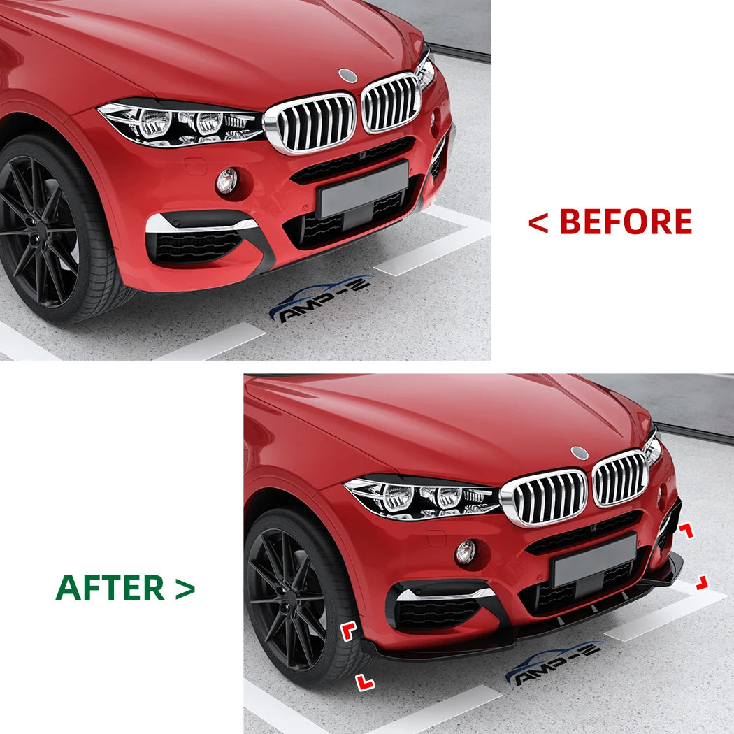 For BMW X6 F16 M Sport 2015-2019 Car Front Bumper Spoiler Front Lip Shovel Diffuser Auto Exterior Guard Decoration Trim Modified