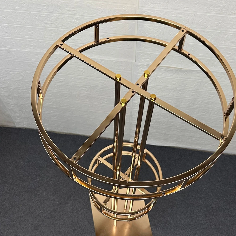 قطعة مركزية لطاولة الزفاف 47 بوصة 2 ربطات عنق على شكل زهور حامل عمود الطريق الرصاص الحدث ديكور المنزل الطرف #5