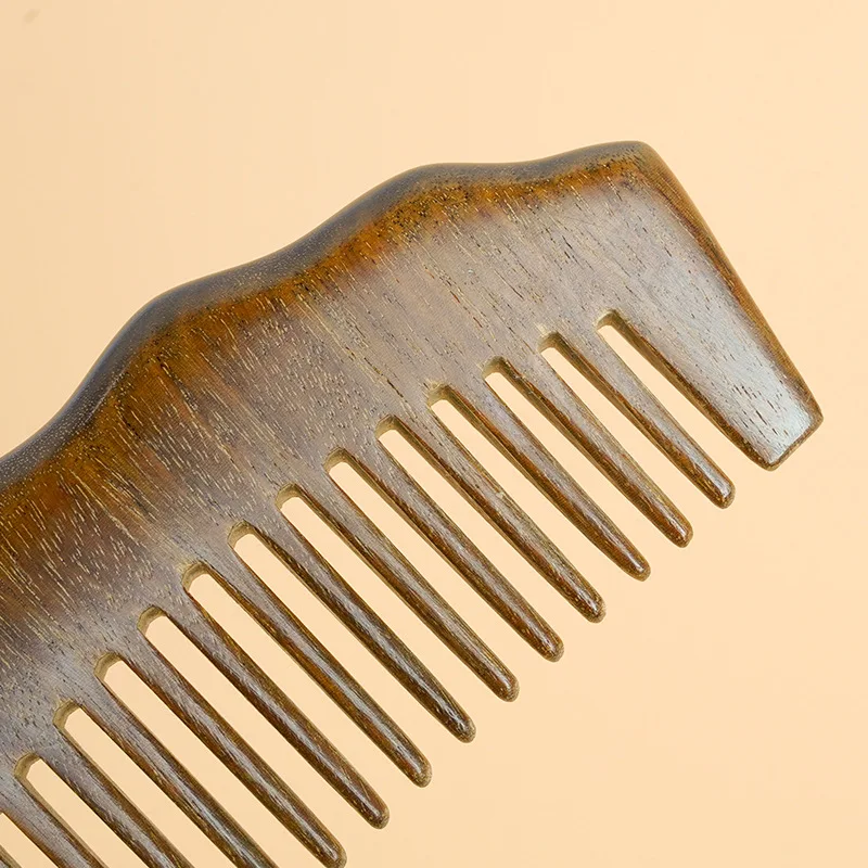 Fine toothed sandalwood comb, smooth hair head massage comb, comfortable anti knot wooden comb,multifunctional head therapy comb