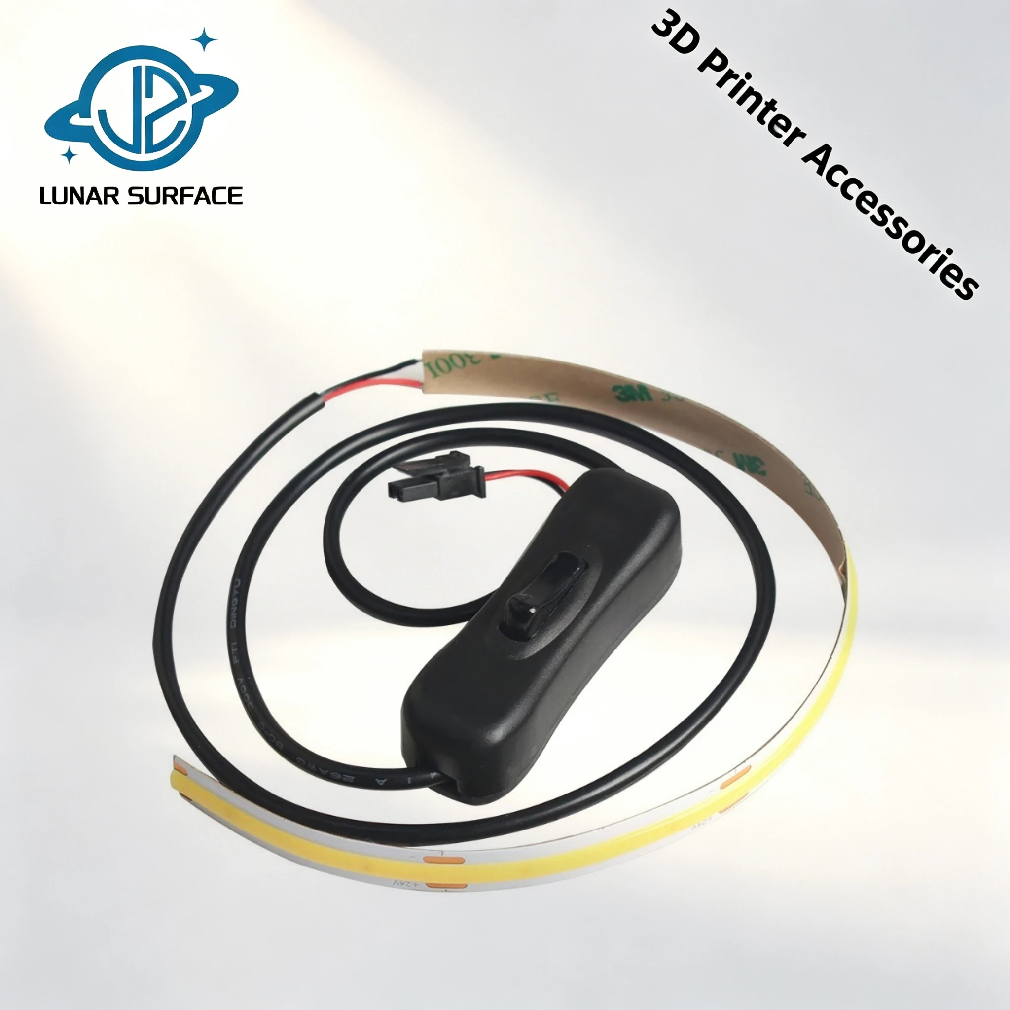 3D Printing Bambu Lab A1 - แถบไฟ LED สว่างสำหรับพื้นผิวดวงจันทร์ สำหรับเครื่องพิมพ์ 3D Bambu
