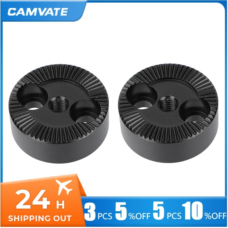 CAMVATE 5 Pieces Standard ARRI Rosette Mounting Adapter With M6 Female Thread & 1/4\