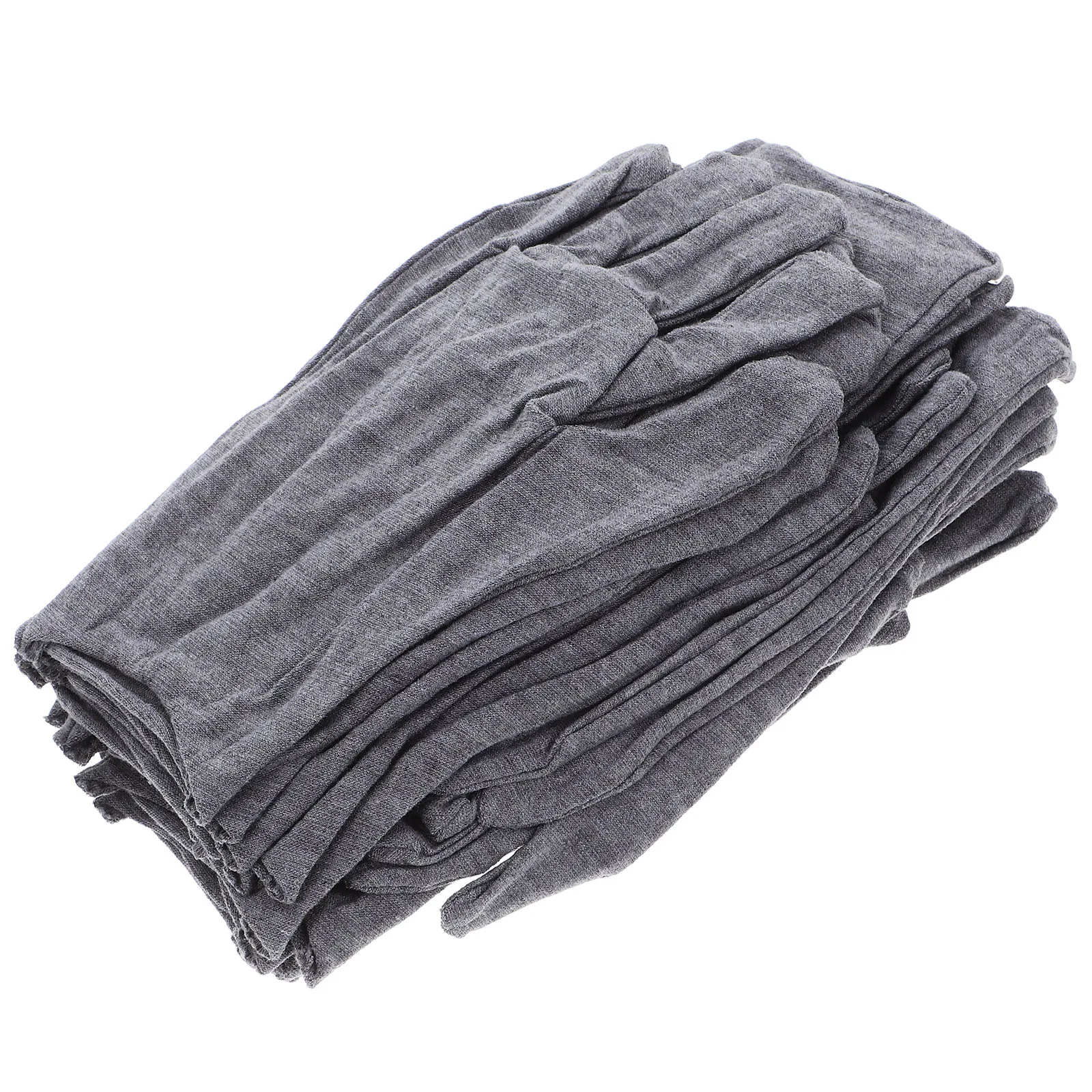 

12PCS Gray Cotton Gloves Soft Breathable Antislip Traffic Control Labor Protection Garden Work Thermal Mens Women Gardening