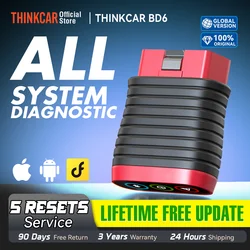 THINKCAR BD6 Bluetooth Scanner Car Diagnostic Tool OBD2 Scanner Full System Diagnose 5 Reset OIL IMMO Auto Diagnosis Code Reader