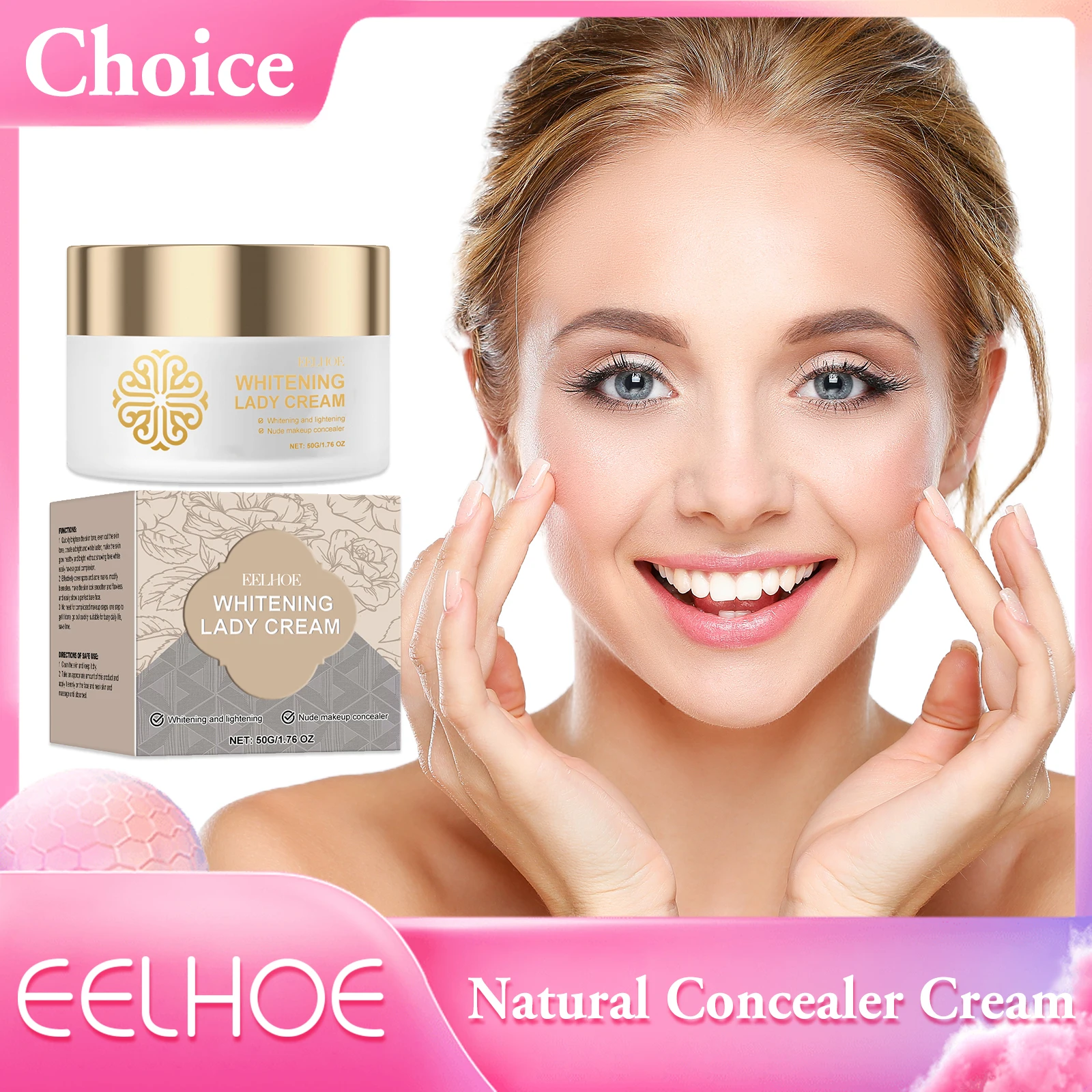 

Face Foundation Concealer Cover Acne Spots Dark Circles Vitamin C Brightening Moisturizing Concealer Cream Cosmetic Makeup 50g