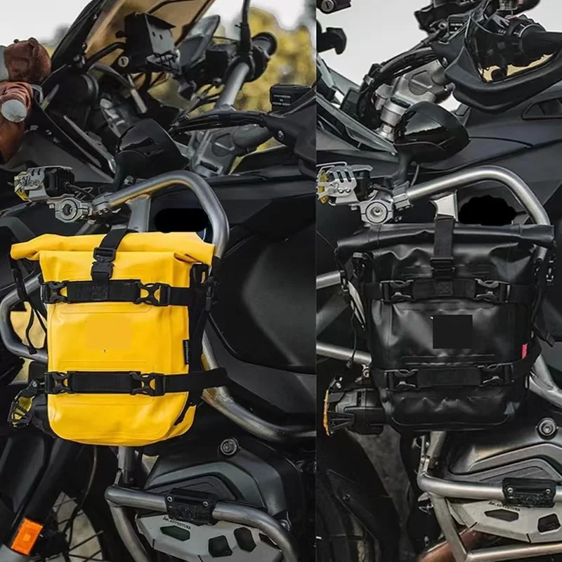 2PCS 8L Motorcycle Bumpers Bag Outdoor Tank Side Frame Bag Waterproof Moto Crash Bar Bag Universal Tool Pack Storage Bags