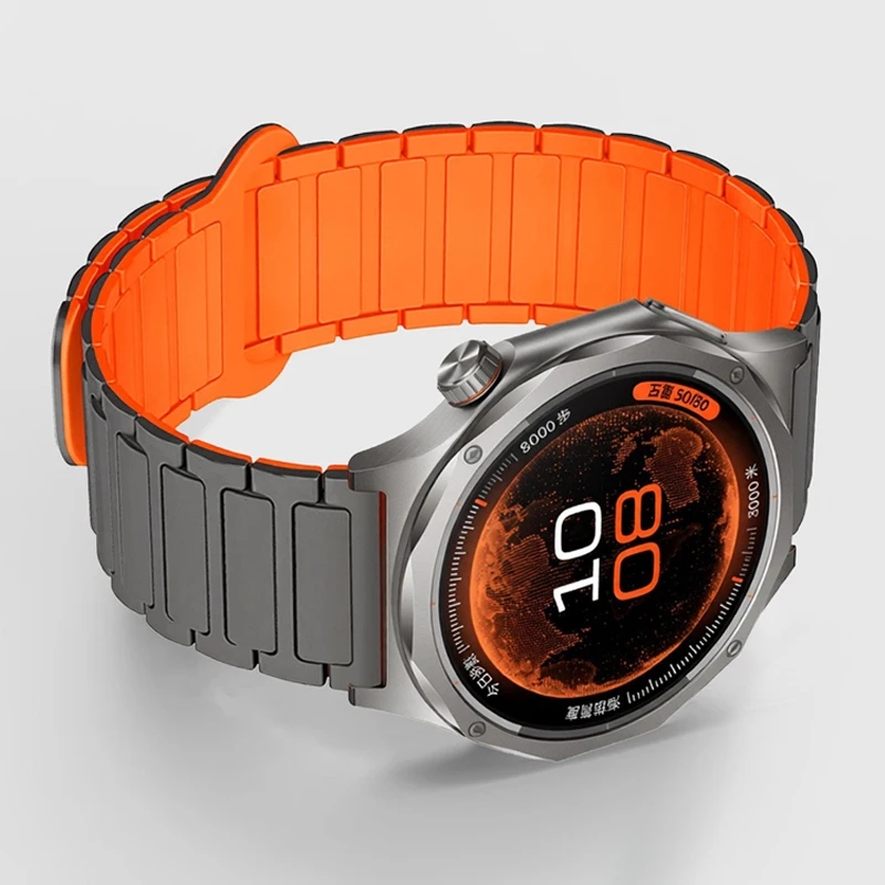 22mm Magnetic Silicone Band For OnePlus Watch 4 3 2 2R Sport Loop Bracelet For Oppo Watch S/4Pro X X2 X2/OnePlus 46mm/Lite Band