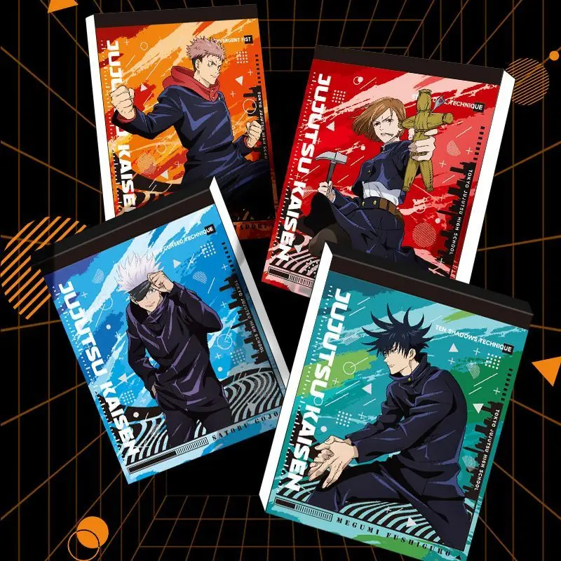 Nouveau Kayou Jujutsu Kaisen Gojo Satoru Fushiguro Megumi périphériques d'anime imprimés de dessins animés créatifs Pages à colorier ensemble de notes autocollantes