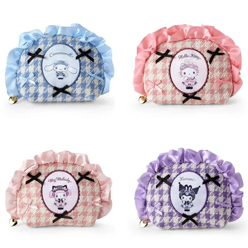 

Kuromi Clutch Bag My Melody Cartoon Kawaii Figure Cosmetics Sanitary Napkins Coin CCD Camera Tissue Earphones Storage Bag Gift