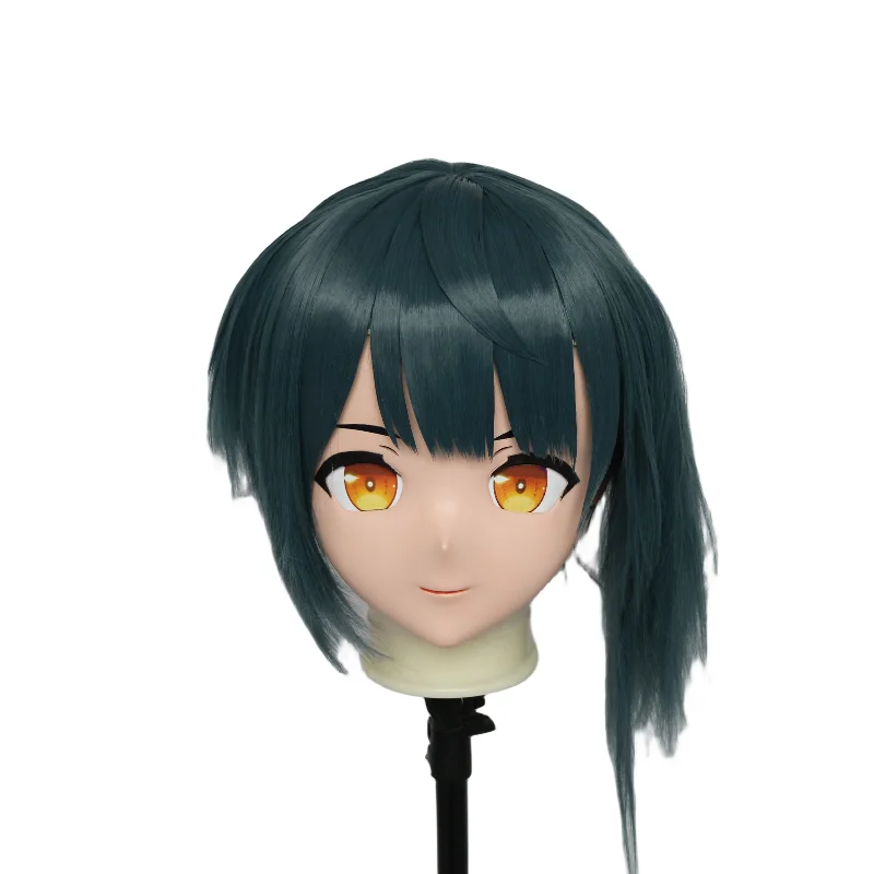 (R-Mask 02) Full Head Resin Cosplay Anime Touhou Project Kirisame Marisa Kigurumi Mask BJD Crossdresser Doll Transgender Mask