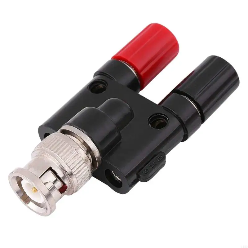 

B46D BNC Male Plug- to 2X 4mm Dual Banana Female Socket Binding Post RF- Coaxial