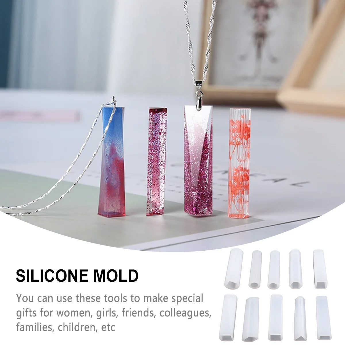 

115pcs Silicone For Jewelry Making Diy Pendant Tool Kit Pendant Mold Kit Resin Craft Tool Jewelry Diy Set Accessory Mold