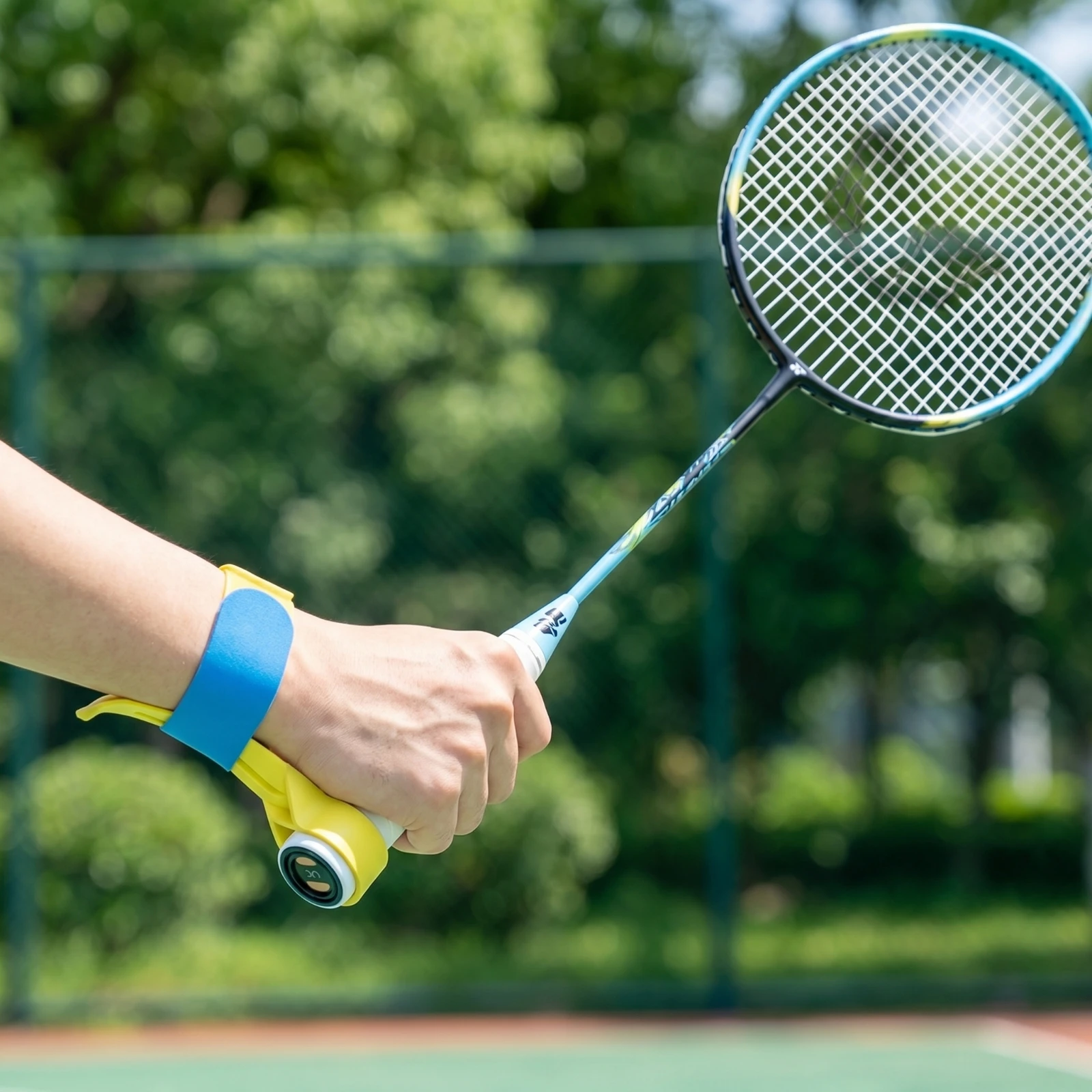 Badminton Wrist Corrector Breathable Badminton Grip Coach Wrist Strap with Support Strip Right-Hand Supportive for Beginners