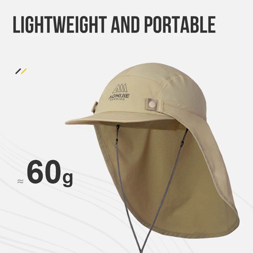 AONIJIE E4625 Unisex Sun Protection Cap Short Shawl Hat Hiking Outdoor Sun Hat for Removable Shawl Desert Hiking