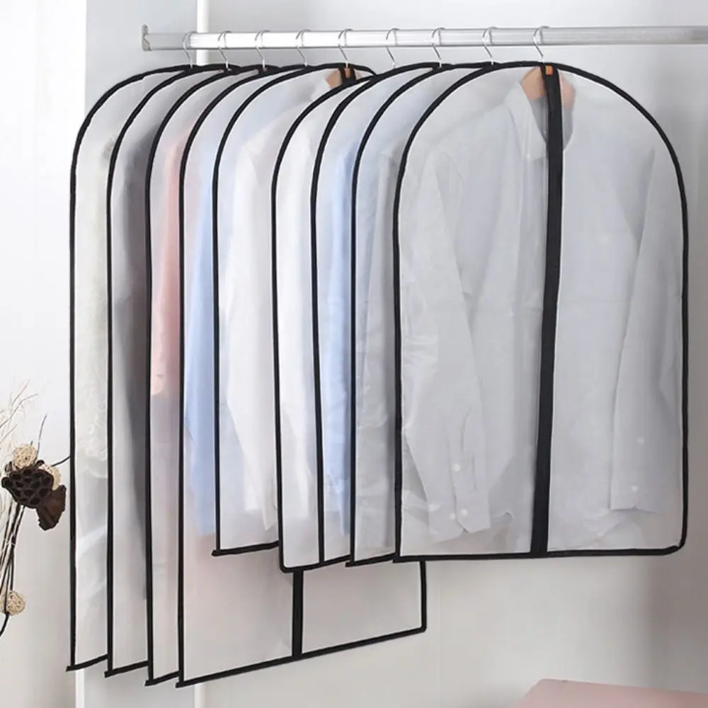 Multi Size with Zipper Clothes Dust Cover Hanging Transparent Garment Dust Case Dust Proof Portable Travel