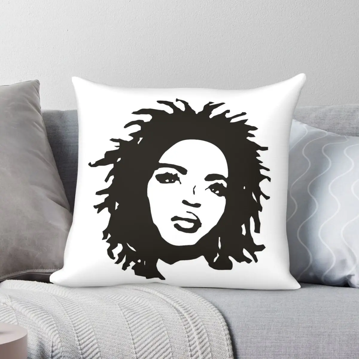 Lauryn Hill Singer Square Pillowcase Polyester Linen Velvet Creative Zip Decor Pillow Case Home Cushion Case