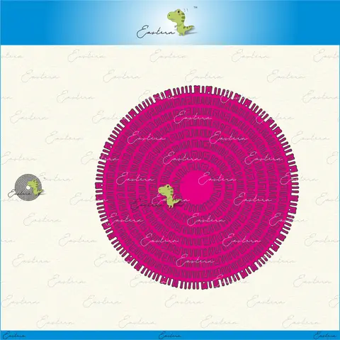 Hessian-가장자리 서클 금속 절단 다이, 2022 새로운 diy 금형 스크랩북 종이 만들기 다이 컷 공예 인쇄 시트