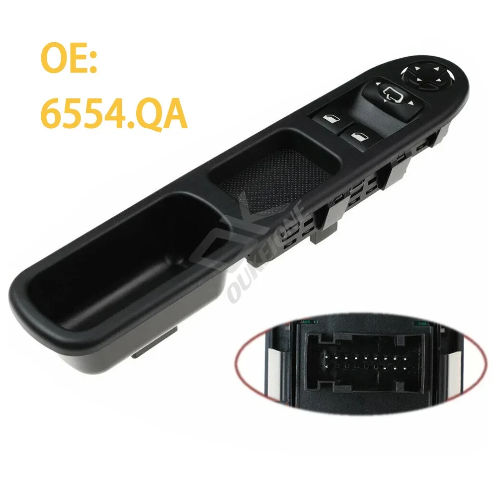 For 2007-2014 Peugeot 207 207SW Electric Power Window Control Switch Glass Regulator Button 6554.QA 6490.HQ Car Accessories