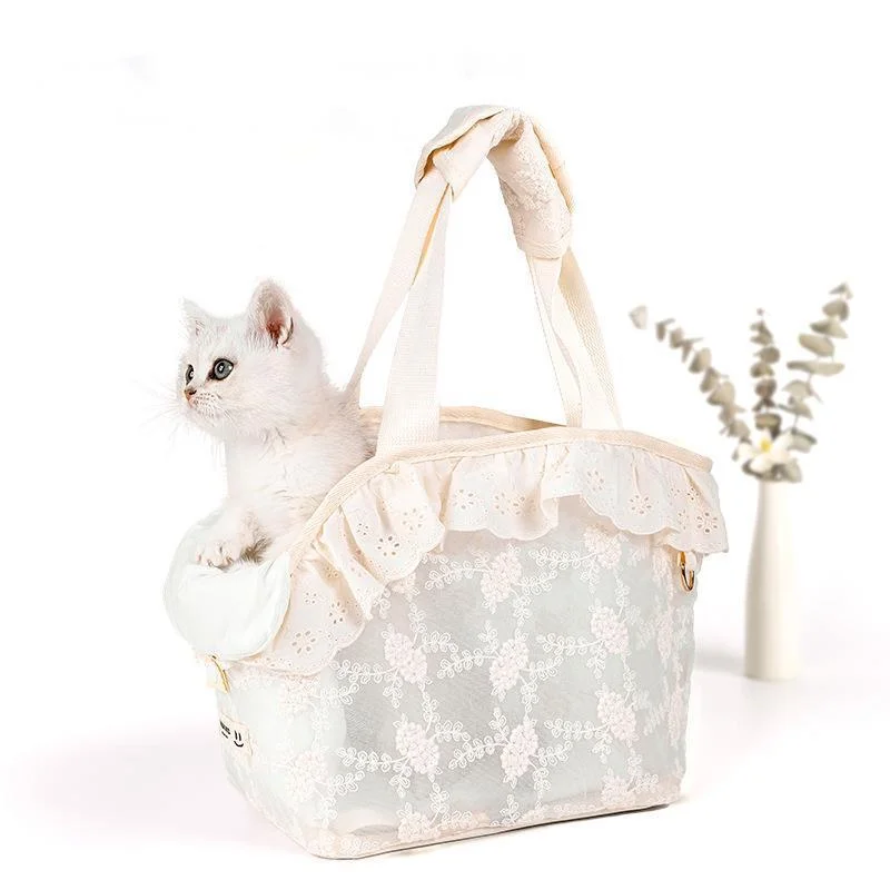 Puppy Carrier Dog Walking Pets Accessories Bags Lace Kitten Carrier Supplies Handheld Shoulder For Cute Chihuahua Products