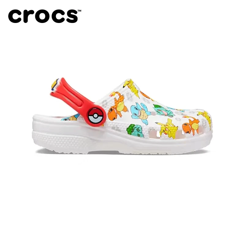 Crocs x Pokemon Kids Пикачу Сквиртл Чармандер Сандалии Kawaii для девочек и мальчиков Детские тапочки Нескользящая пляжная домашняя обувь Детский подарок