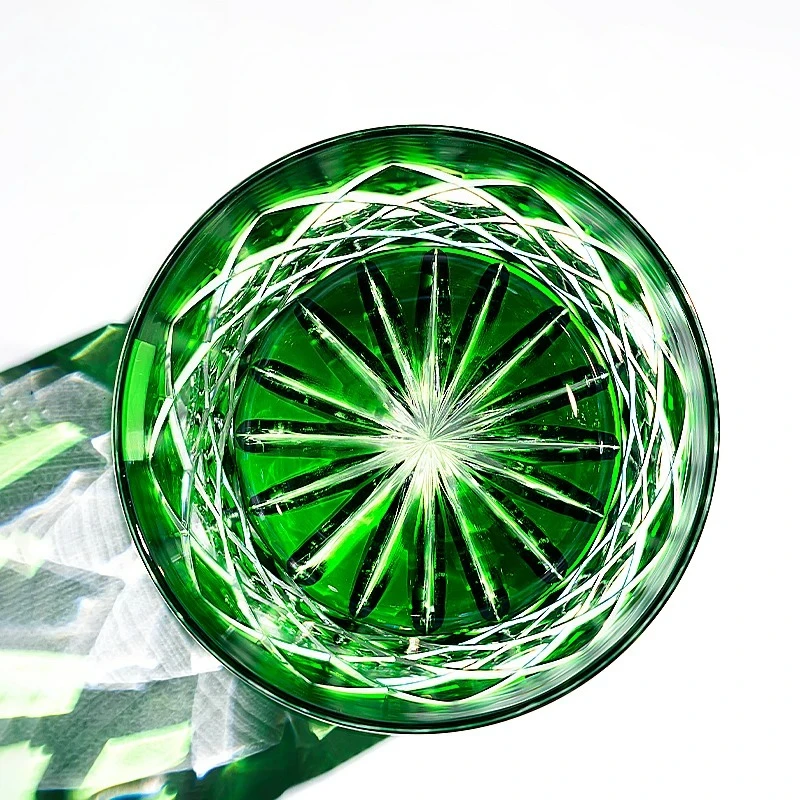 Set of color material crystal glass color handmade light luxury foreign wine spirits whiskey glass