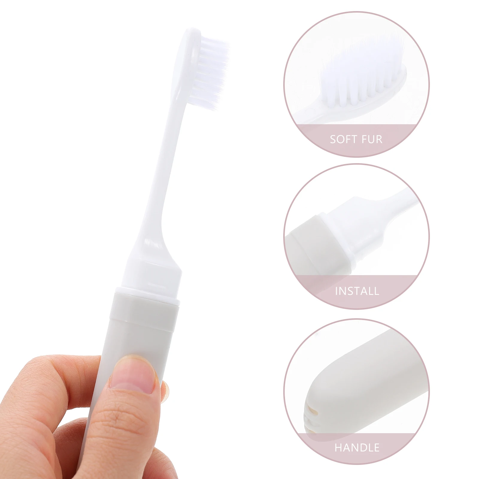 

5pcs Foldable Toothbrush Soft Bristles Travel Supplies Portable Decorative Adult al Cleaning Tool For Home Travel Use