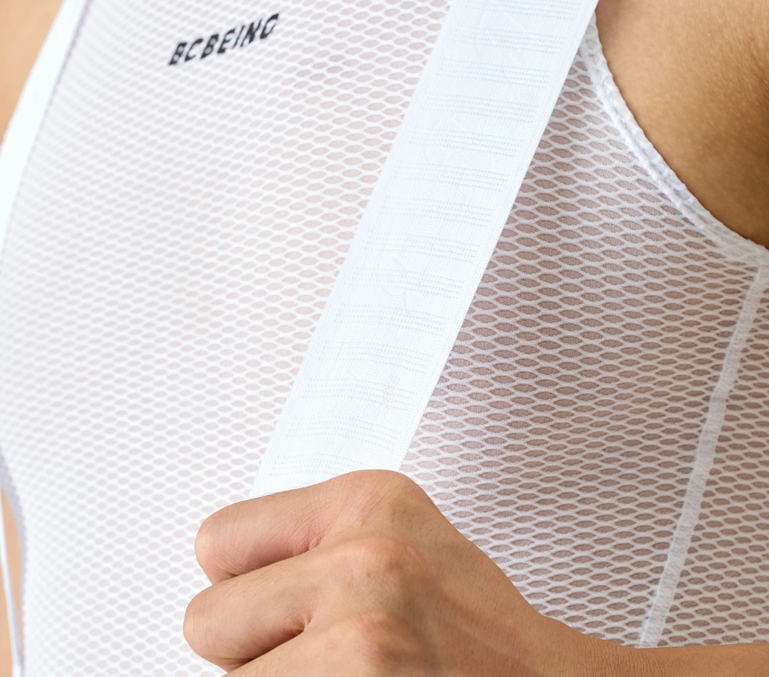 BCBE-ING Neue Herren-Radlerhose mit Hosenträgern, hochwertiges elastisches Interface-Polster mit 200 kg/m³ Dichte, leichtes, schnell trocknendes Radlerhose-Set – Detail 5