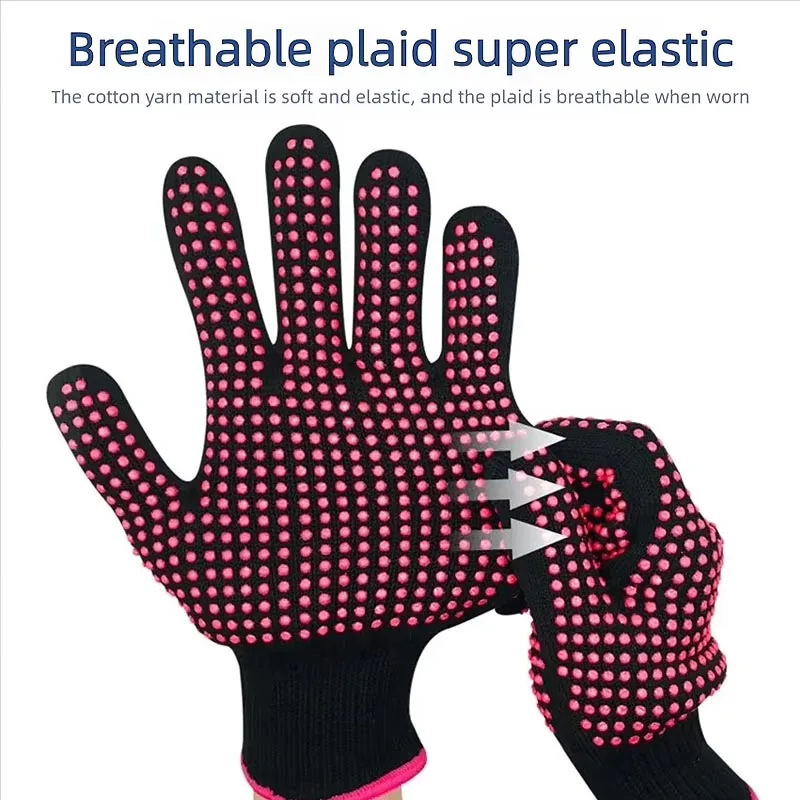 New Double-sided Glove Heat Resistant Curling Thermal Glove Hairdresser Heat Resistant Gloves for Hair Styling NRST02