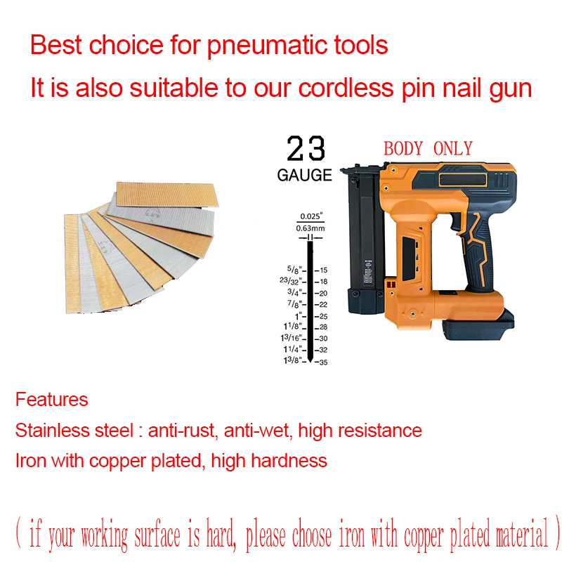 23 Gauge Pin nails Headless Pinner nails 10000 Pieces 12mm Length often used in a variety of Wooden, Plastic panels