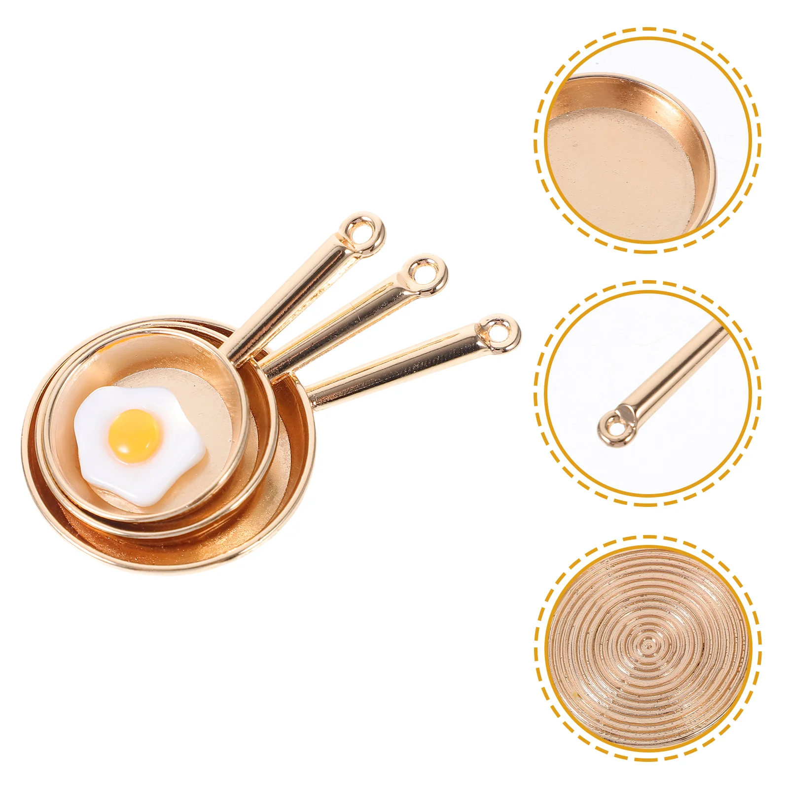 Griddle Mini House Miniature Pots Accessory Ornaments Simulation Pans Accessories Decor Iron Decorative Frying Models Toys